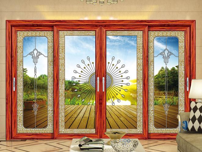 190镶嵌玻璃推拉门 190镶嵌玻璃推拉门